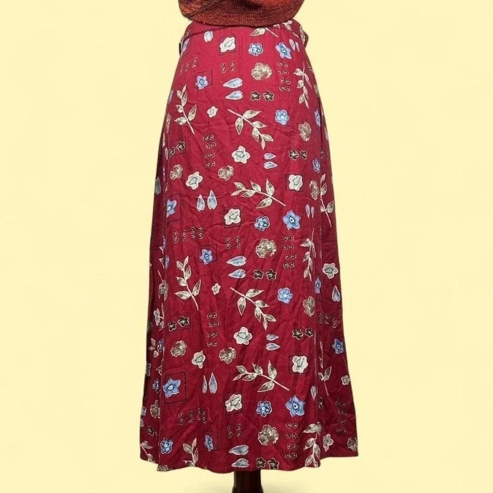 Talbots Floral Maxi Skirt Womens 6P Bobo Cottagecore‎ Feminine Spring